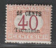 CHINE - Bureaux Italiens : TIENTSIN - TAXE N°15 ** (1919) 16c Sur 40c Orange Et Carmin - Tientsin