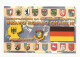 Cp , Carte QSL,  BRAVO ROMEO CHARLIE, International DX - SWL Group Belgium, Germany , Blasons, 2 Scans - Radio Amatoriale