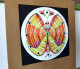 Delcampe - Farfalla Dell'orologio, Olio Su Carta / Clock Butterfly, Oil On Paper - Hedendaagse Kunst