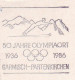 Postcard / Postmark Germany 1986 - 50 Years Olympic Place Garmisch-Partenkirchen - Hiver 1936: Garmisch-Partenkirchen