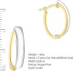Delcampe - 9k .375 Bicolor Gouden Dames Oorbellen - Ringe