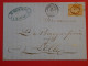 BP 15 FRANCE BELLE LETTRE 1867   DUNKERQUE A LILLE  + NAPOLEON  40C  +AFFR. INTERESSANT++ - 1853-1860 Napoleon III