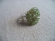 Bague Artisanale Perles Fleurs Vertes Anneau Perles Blanches. Beau Travail. - Ringe