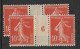 Delcampe - France N°138** 2 Paires, Millésime 6, Sur Papiers De Nuances Différentes Avec Variété Constante. - Unused Stamps