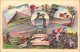 Personnages Historique - Napoléon I - Souvenir De Waterloo - La Butte - Le Lion - La Ferme.. - Carte Postale Ancienne - Historische Persönlichkeiten