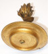 Delcampe - -ANCIEN PETIT BOUGEOIR A MAIN FLEUR BRONZE COLLECTION DECO BOUGIE   E - Chandeliers, Candelabras & Candleholders