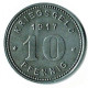 ALLEMAGNE / NOTGELD / STADT WTTEN / 10 PFG../ 1917 / ZINC / 23 Mm / ETAT TTB / 604.2A - Monetary/Of Necessity