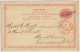 SUÈDE / SWEDEN - 1889 "FRA SVERRIG" Straight Line Cancel (Danish) On Postal Card Mi.P20A From Gothenburg To London - Postal Stationery