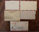 Lot 5 Enveloppes Indochine France Cover Colonie French Indo China Viet Nam Vietnam Air Mail Poste Aérienne - Covers & Documents