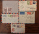 Lot 5 Enveloppes Indochine France Cover Colonie French Indo China Viet Nam Vietnam Air Mail Poste Aérienne - Briefe U. Dokumente