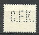 Denmark; 1933 Issue Stamp "Perfin" - Perforadas