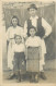 Photo Ca. 6 X 9 Cm Family Instant Photography Romanian Types Folk Costumes Dated 1955 - Etnica & Cultura