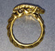 Jolie BAGUE Lézard Dorée - Taille 8 -Diamètre Intérieur (pour Le Doigt) : Environ 18 Mm - "neuf De Stock" - Vers 2000 - Bagues