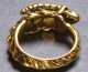 Jolie BAGUE Lézard Dorée - Taille 8 -Diamètre Intérieur (pour Le Doigt) : Environ 18 Mm - "neuf De Stock" - Vers 2000 - Anelli