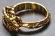 Delcampe - Jolie BAGUE Lézard Dorée - Taille 8 -Diamètre Intérieur (pour Le Doigt) : Environ 18 Mm - "neuf De Stock" - Vers 2000 - Anelli