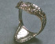 Jolie BAGUE Tête Serpent Argenté -Taille 8 -Diamètre Intérieur(pour Le Doigt): Environ 18 Mm -"neuf De Stock"- Vers 2000 - Ring