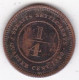 Straits Settlements. 1/4 Cent 1889 , Victoria , En Bronze, KM# 14 - Malaysia