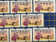 2023 LUNAR NEW YEAR OF THE RABBIT KLUSSENDORF MACHINE ATM LABELS COMPLETE SET OF 11. - Automaten