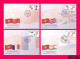 KYRGYZSTAN 2022-2023 Famous People Mao Zedong,Queen Elizabeth-II,Charles De Gaulle,Mahatma Gandhi Mi KEP 196-199 4 FDC - Covers