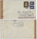 PAYS-BAS / THE NETHERLANDS - 1949 Mi.479 (x2) & Mi.609 On Censored Cover From TILBURG To SIMONSWOLDE, Germany - Cartas & Documentos