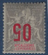 Nouvelle Caledonie Type Groupe N°105a* 05 Sur 15c Gris Variété Surcharge Renversée Tres Frais TTB - Unused Stamps