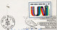 1976 NU ONU United Nations Flag Postcard Posted New York City To Scotland SLOGAN 2scans - Cartas & Documentos