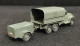 Delcampe - Modellino Camion Militare Con Carrello In Metallo - Autres & Non Classés