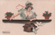 Illustrateur - Colombo - Femme Et Colombes - Abri A Oiseaux - Carte Postale Ancienne - Colombo, E.