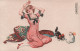 Illustrateur - Colombo - Femme Et Chats - Coussins Colorés - Carte Postale Ancienne - Colombo, E.