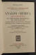 Analisi Chimica Qualitativa Di Sostanze Minerali Ed Organiche - Hoepli - 1923 - Mathématiques Et Physique