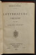 Letteratura Inglese - E. Solazzi - Manuali Hoepli - 1879 - Manuali Per Collezionisti