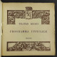 Teatro Regio - Programma Ufficiale  Stagione 1924-1925 - Cinema & Music