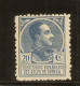 EXCOLONIAS ESPAÑOLAS  GUINEA 133* Mh 20 Ctos. Azul  1919  NL1031 - Guinea Española