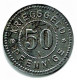 ALLEMAGNE / NOTGELD / STADT WALDSHUT / 50 PFG../ 1917 / FER / 23 Mm / ETAT SUP / 570.3 - Monetary/Of Necessity