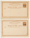 Norway 1880's 2 Different Mint 3o. Surcharged Overprint On 6o. Post Horn Postal Cards - Ganzsachen