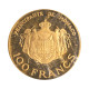 Monaco-100 Francs Or Piéfort Rainier III Et Albert 1982 Paris - Uncirculated