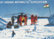 EFO, Colour Shift Variety India MNH 1983 Antarctic Expedition Research Chemistry Biology Mineral Penguin Helicopter Flag - Abarten Und Kuriositäten