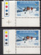 EFO, Colour Shift Variety Flag India MNH 1983 Antarctic Expedition Research Chemistry Biology Mineral Penguin Helicopter - Variétés Et Curiosités