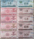 Korea 1988 1 5 10 50chon 10pcs UNC Different Editions - Korea, Noord