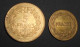 Lot De 2 Monnaies France Et Colonies 2 Francs 1944 (Philadelphie Laiton) Et 5 Francs 1940 (Lavrillier Bronze Alu) - Algerije