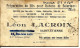 CARTE COMMERCIALE Fabrique De Fil Pour Rubans Et Soierie Léon Lacroix St Etienne Loire  VOIR SCANS - 1900 – 1949