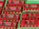 Delcampe - Lot Ancien Jeux De Construction LEGO - Ensemble De 21 éléments FENÊTRES Rouges - Vers 1970 - Lotes