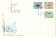 ROMANIA 1968 - COVER FDC, FAUNA FROM THE NATURE RESERVE, EAGLE, BUSTARD - Cygnes