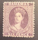 With  BPA  Cert: BAHAMAS 1862 Rare 6d Lilac SG 19a XF (*) Unused, Ex Charlton Henry (BWI Queen Victoria Mi 4Db, Sc.10a - 1859-1963 Crown Colony