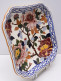 -PANIERE COUPE A FRUITS FAIENCE GIEN PIVOINE FRANCE TAMPON GIEN Décoré Main BD    E - Gien (FRA)