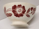 Delcampe - -ANCIEN GRAND BOL DIGOIN CERAMIQUE GROSSE FLEUR ROUGE Foncé Déco Cuisine   E - Digoin (FRA)