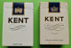 Lot 2 Anciens PAQUETS De CIGARETTES Vide - KENT - Vers 1980 - Empty Cigarettes Boxes