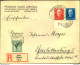 1928, 15 Und 25 Pfg. Hindenburg Miz 5 >Pfg. Luftpost Auf R-Brief M. Bahnpost "BERLIN-SASSNITZ" - Cartas & Documentos