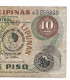 PHILIPPINES   10 Piso  ABL #167 Replacement Note  Surcharge De MARCOS Col Large, Circulé , B+ - Filippijnen