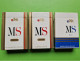 Lot 3 Anciens PAQUETS De CIGARETTES Vide - MS - Vers 1980 - Etuis à Cigarettes Vides